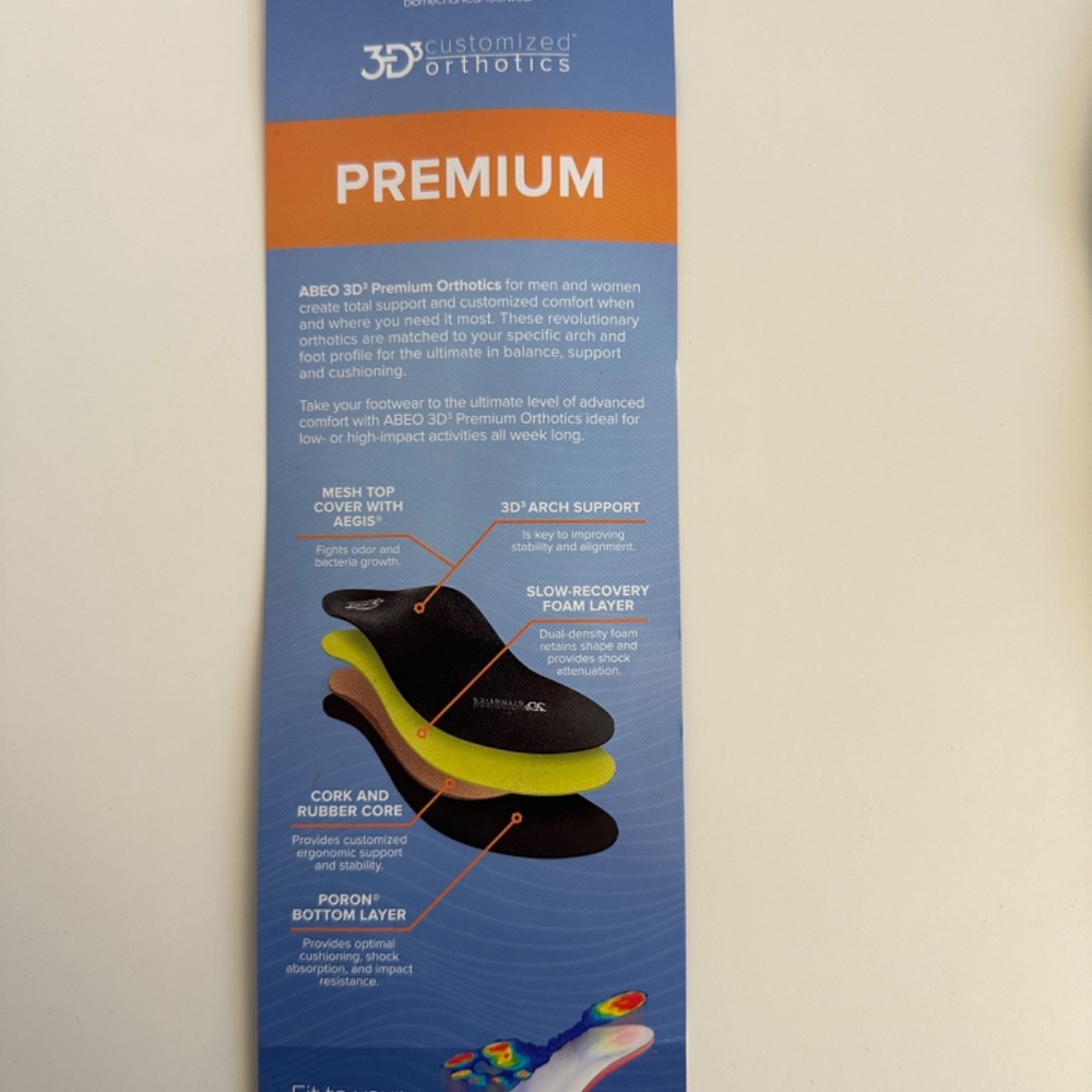 NWT Abeo orthotic inserts/insoles - Picture 5 of 7